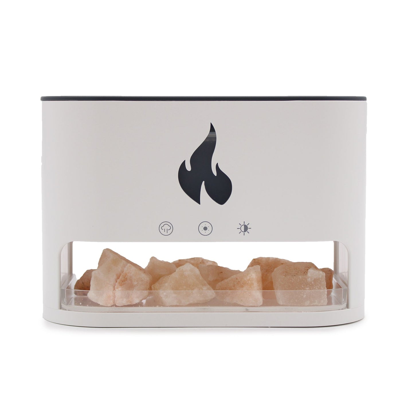 Difusor de Aroma Blaze - Câmara de Sal do Himalaia - USB-C - Efeito Chama (Sal incluída)