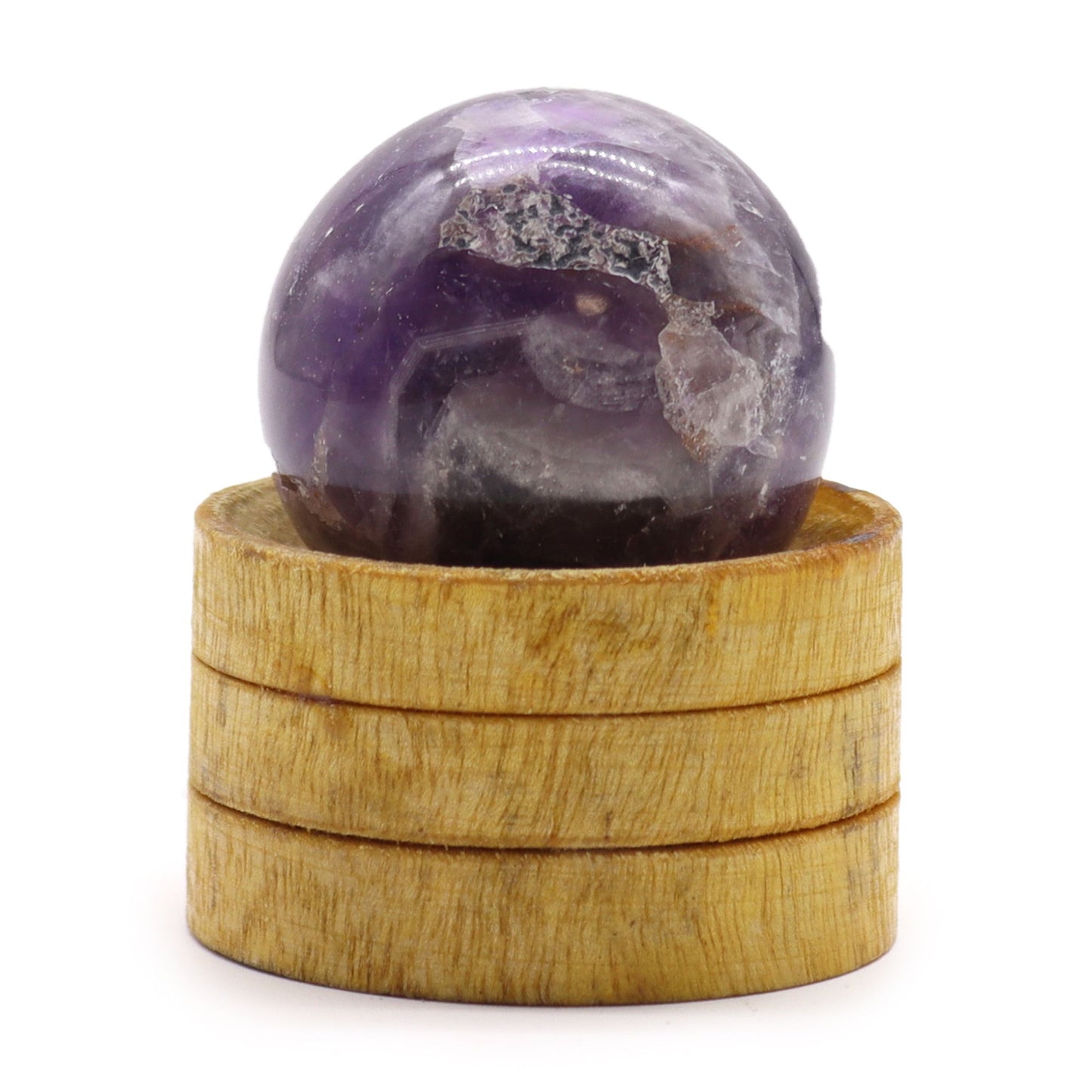 Esfera de Cristal de Ametista Africana 40mm com Suporte