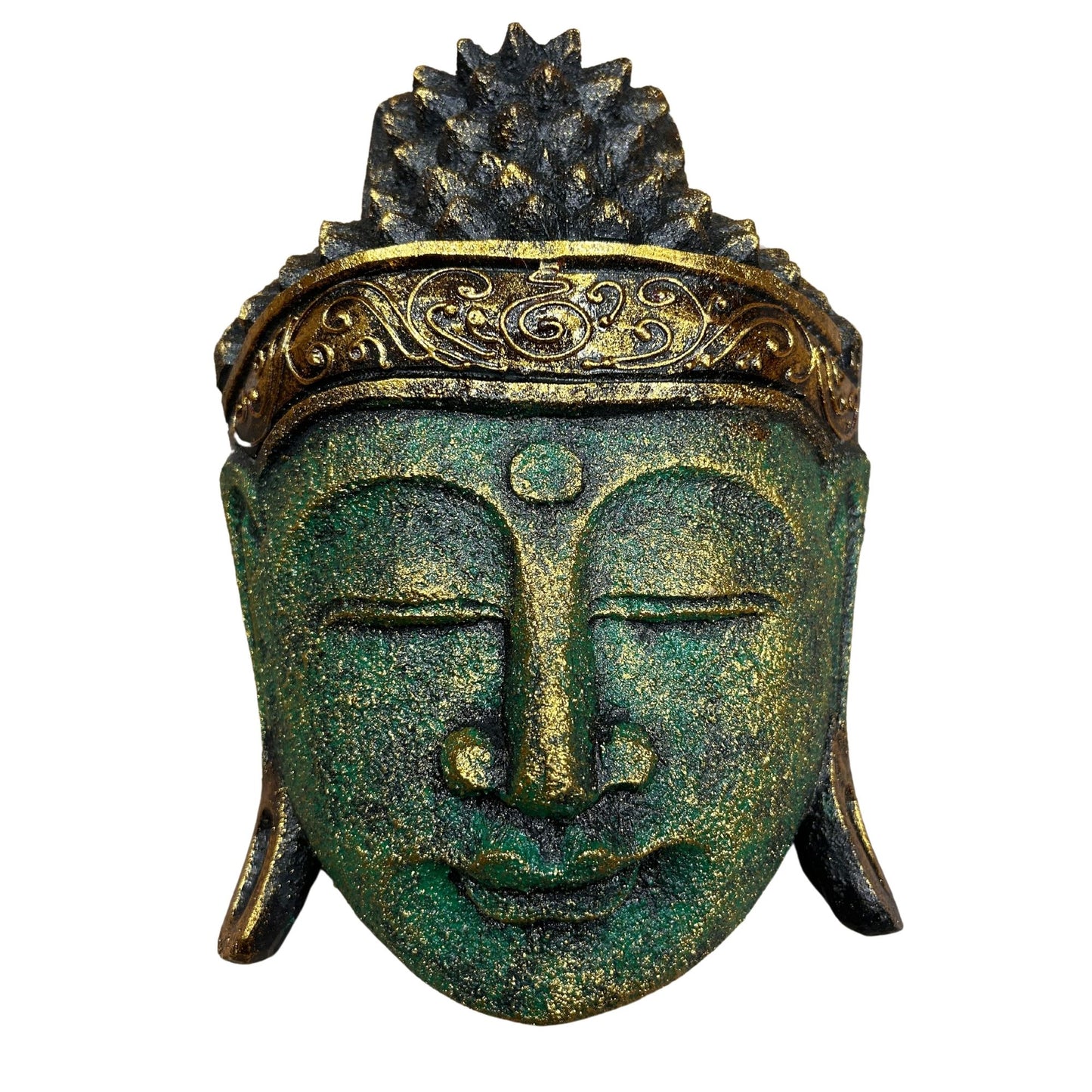 Cabeca de Buda - 25cm - Verde Brilhante