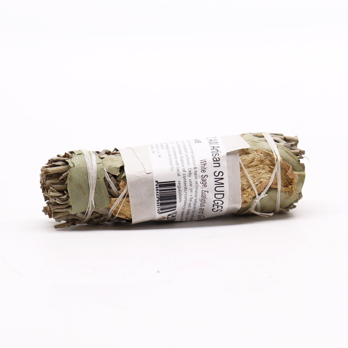 Tocha de Ervas para Defumação - Sálvia Branca, Eucalipto e Gengibre 10cm