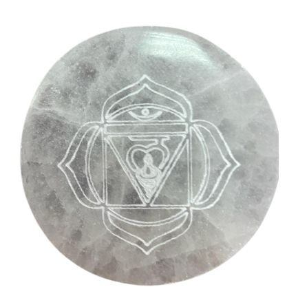 Conjunto de 7 Placas de Carga de Selenite - Chakra