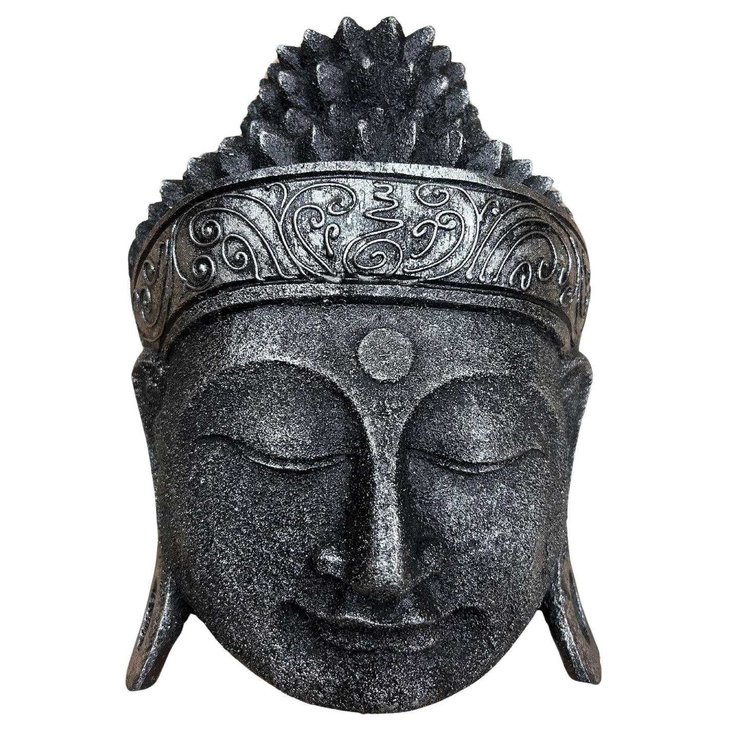 Cabeca de Buda - 25cm - Prateado Brilhante