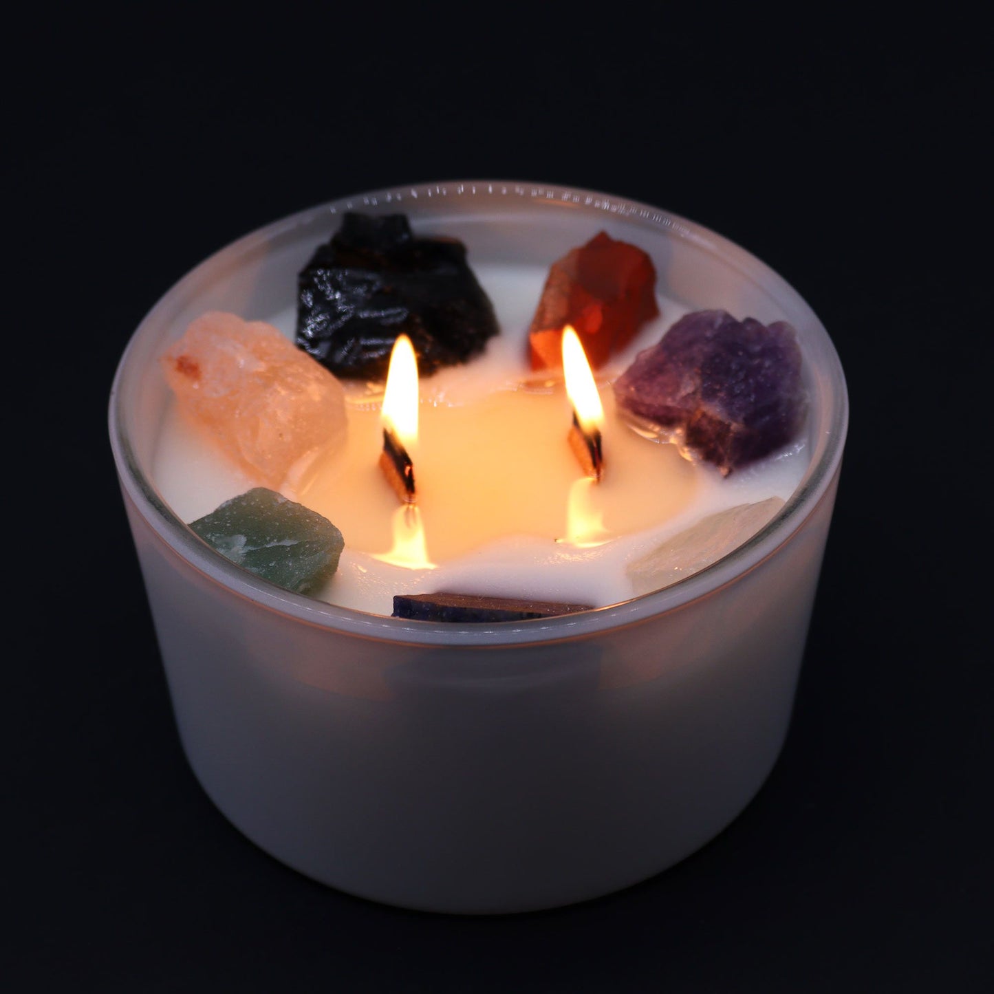 Vela de Cristal Chakra - Sete Chakras