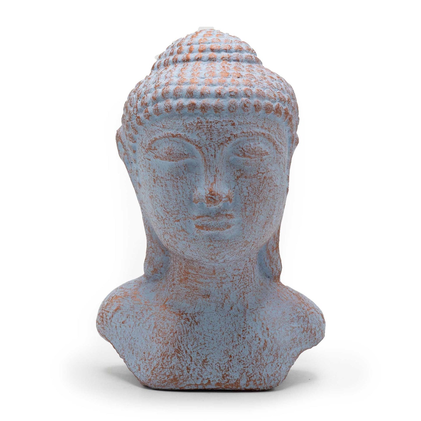 Cabeça de Buda Tranquilidade - Efeito Cobre Azul