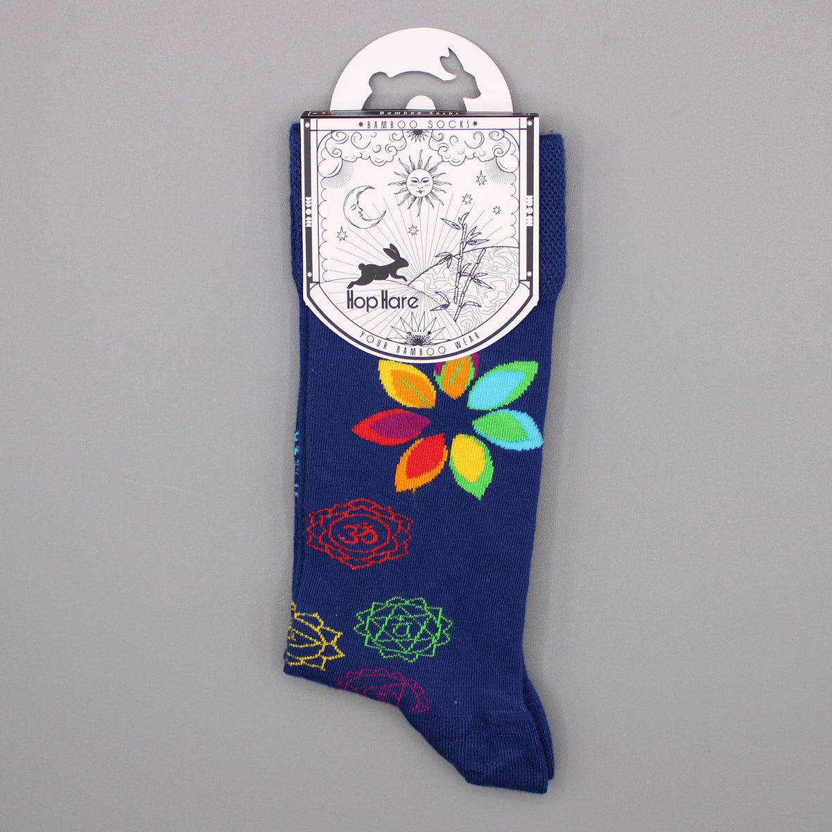Meias de Bambu Hop Hare – Chakra Arco-Íris (S · EU 36–40)