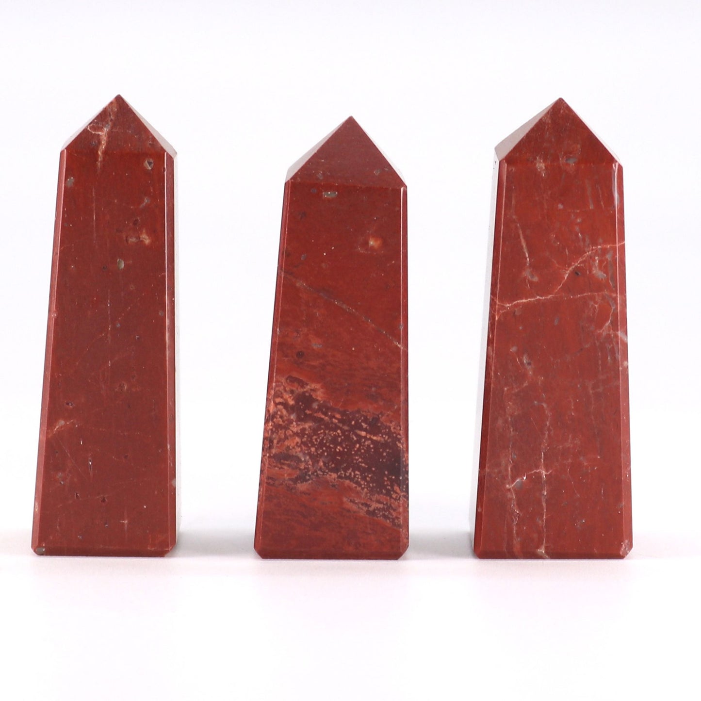 Ponta de Obelisco Jaspe Vermelho — aprox. 5 cm