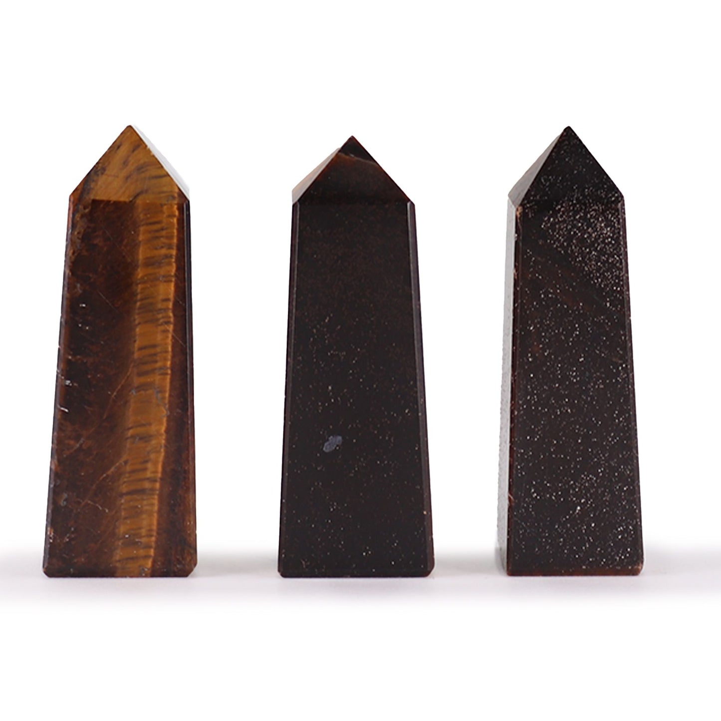 Ponta de Obelisco Olho de Tigre — aprox. 5 cm