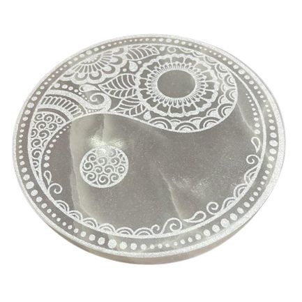 Placa de Carga de Selenite Grande 18cm - Feng Shui