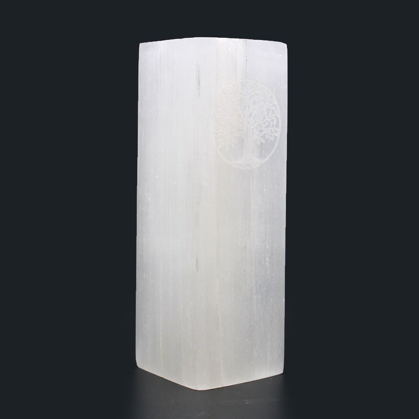 Candeeiro Bloco de Selenite 25cm - Árvore da Vida