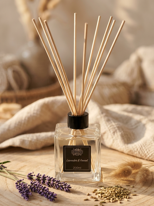 Difusor de Vareta com Óleos Essenciais - Lavanda e Funcho