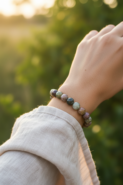 Pulseira Energética de Ágata Musgosa