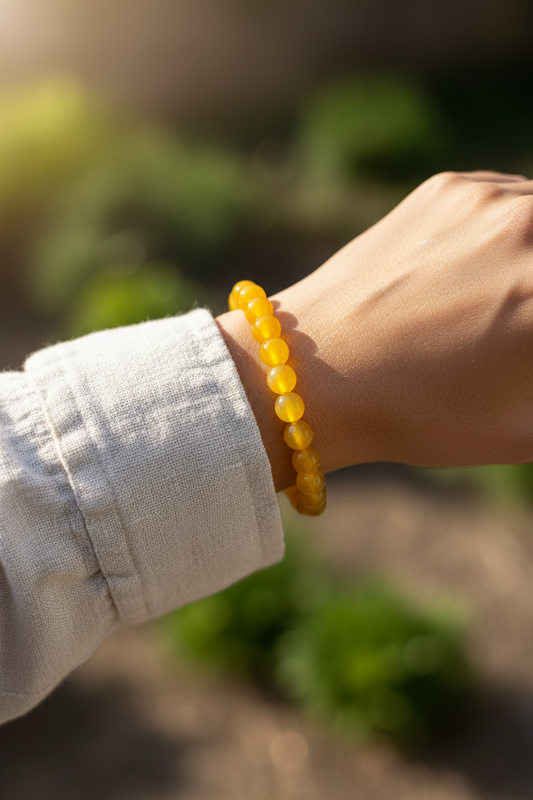Pulseira Energética de Cristal de Mel