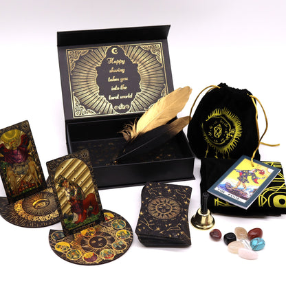 Tarot Folha Dourada - Que a Magia Comece - Set de Presente