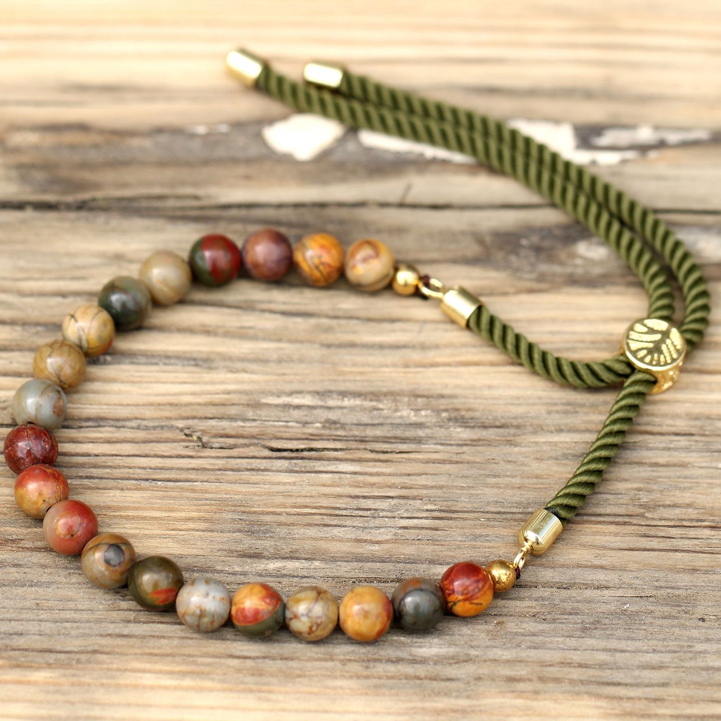 Pulseira de Jaspe Ajustável