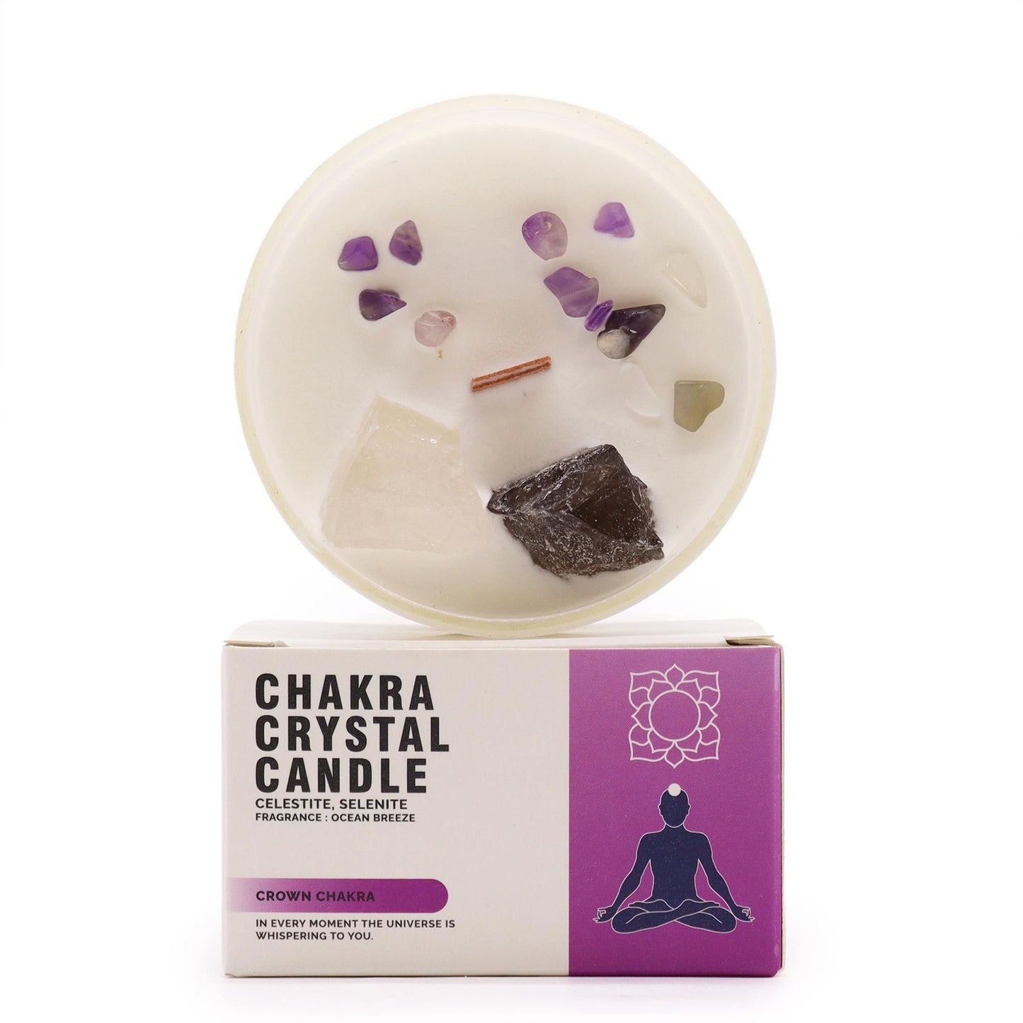 Vela de Cristal Chakra - Chakra da Coroa (Sahasrara)