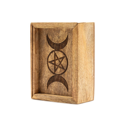 Pequena Caixa de Tarot com Suporte para Cartas