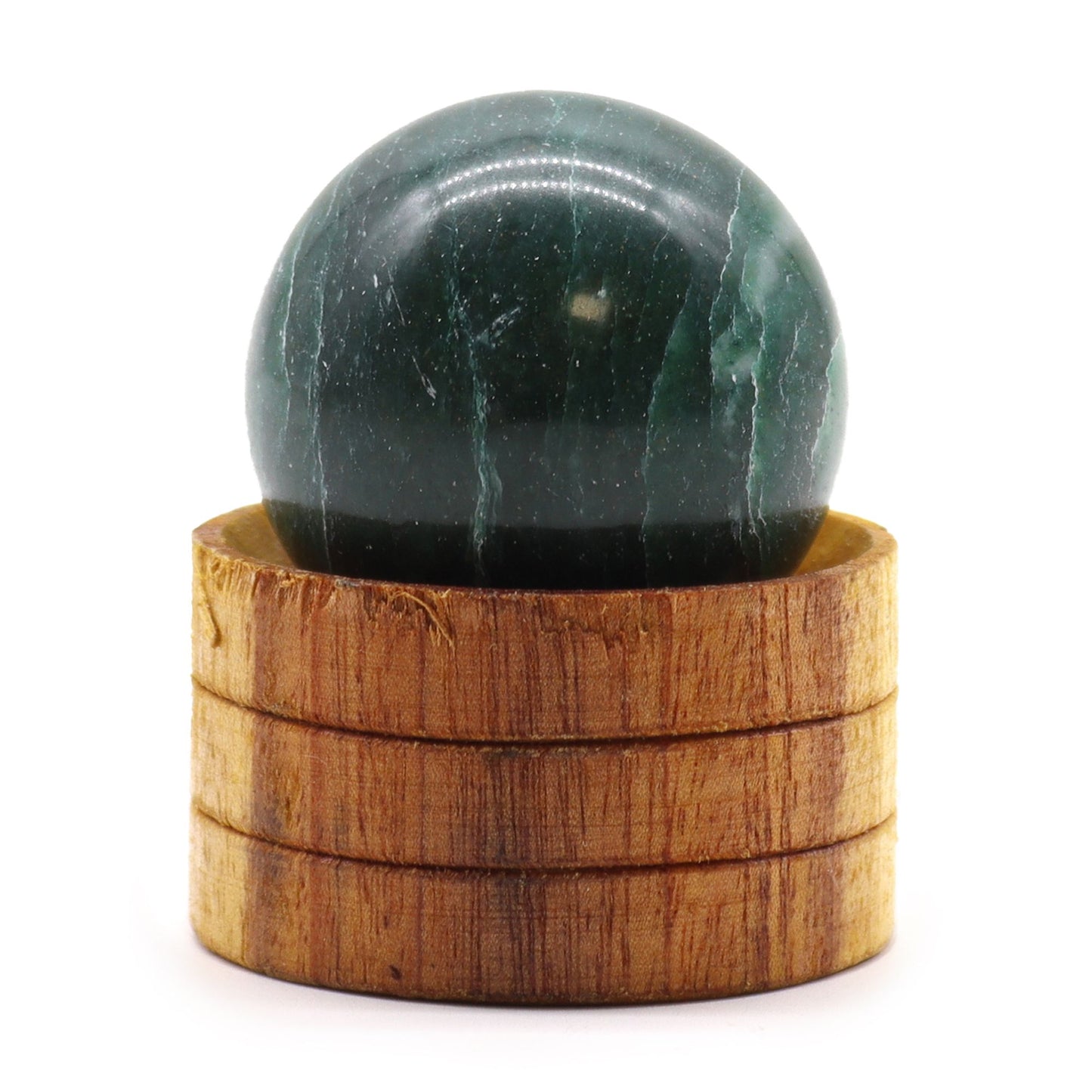 Esfera de Cristal de Jade Indiano 40mm com Suporte