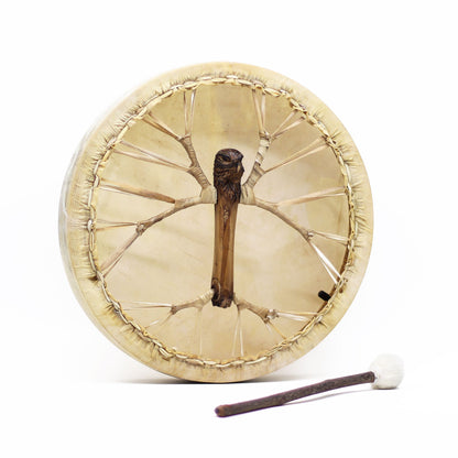 Tambor Xamânico Espírito da Águia e Baqueta - Afinável - 40 cm