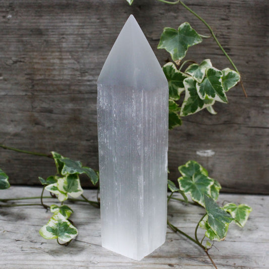Torre de Selenite Ponta de Lápis - 20 cm