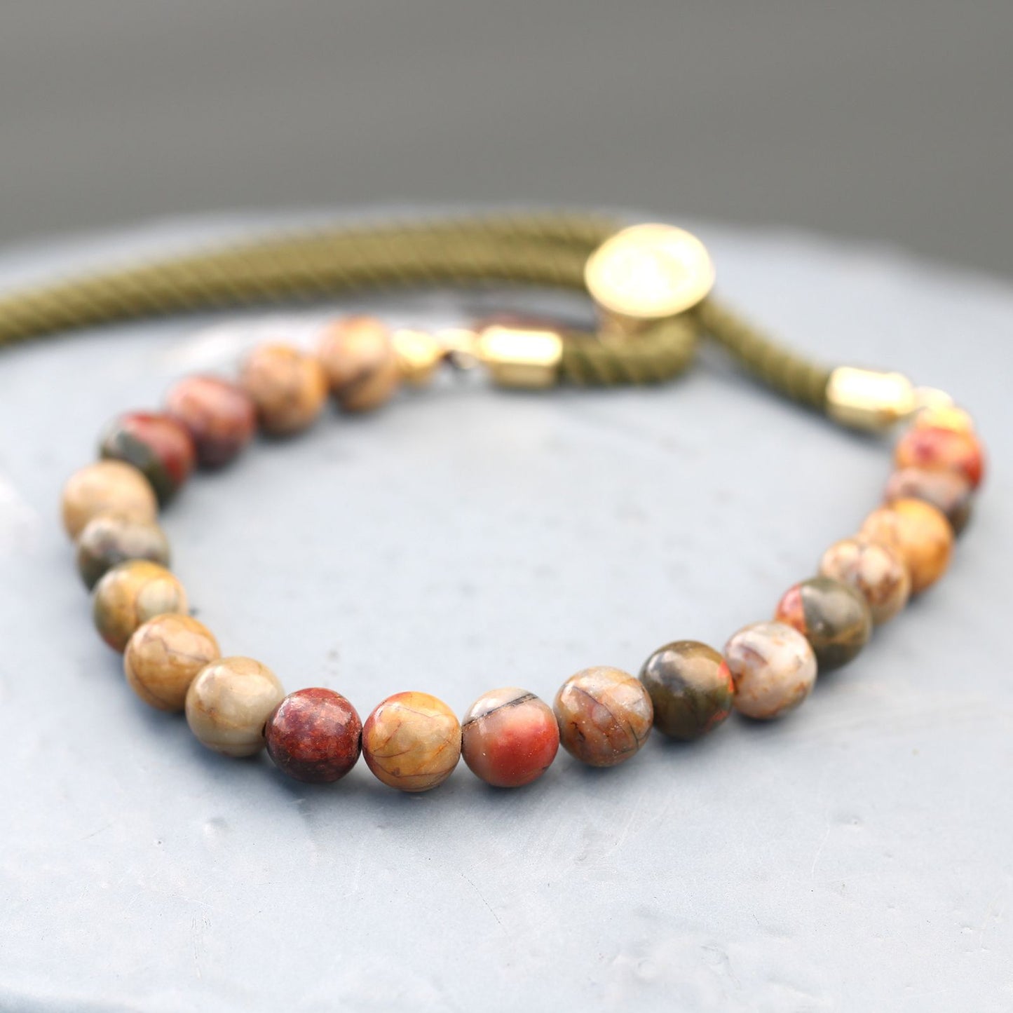 Pulseira de Jaspe Ajustável