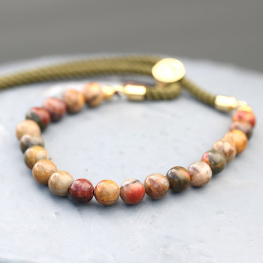 Pulseira de Jaspe Ajustável