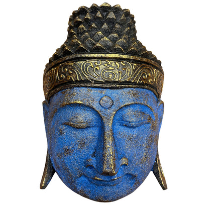 Cabeca de Buda - 25cm - Azul Brilhante