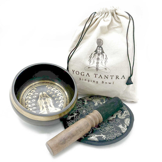 Set de Oferta Taça Tibetana Gravada à Mão - 14 cm - Yogi
