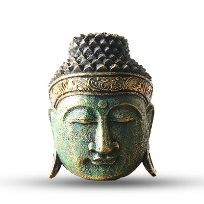Cabeca de Buda - 25cm - Verde Brilhante
