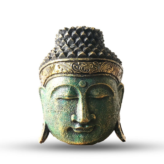 Cabeca de Buda - 25cm - Verde Brilhante