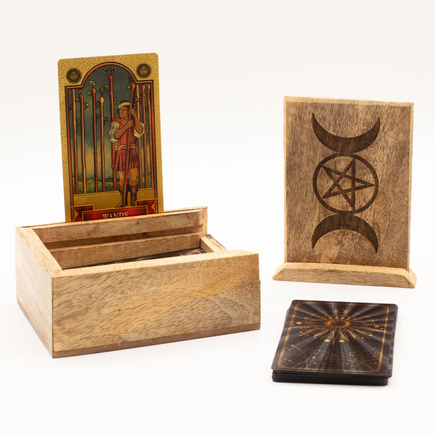 Pequena Caixa de Tarot com Suporte para Cartas
