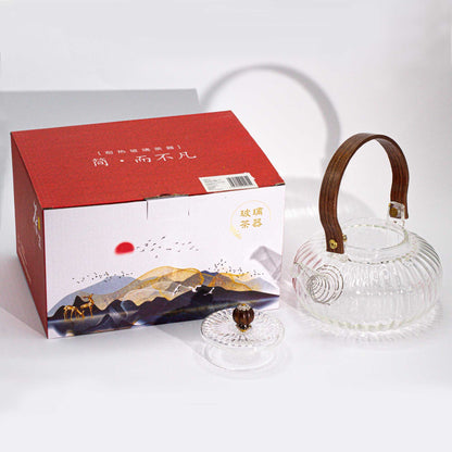 Bule de Vidro com Infusor Pérola Canelada, 850 ml