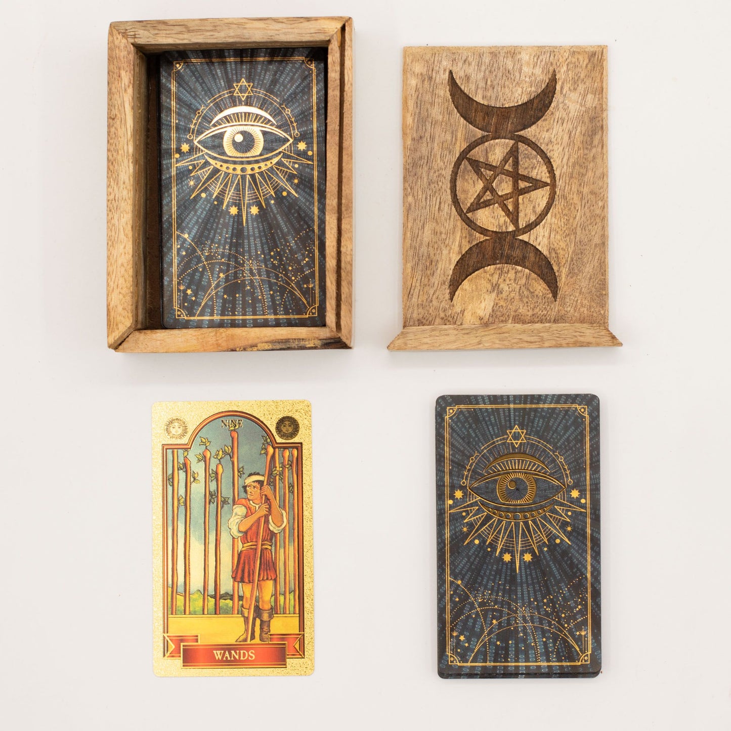 Pequena Caixa de Tarot com Suporte para Cartas