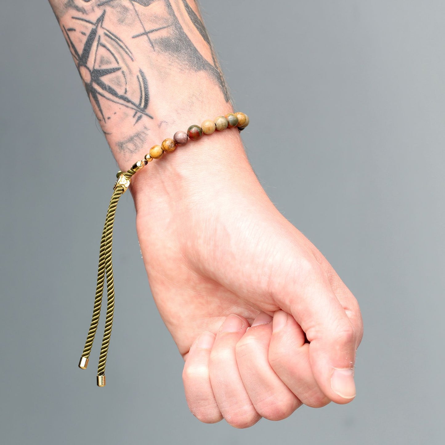 Pulseira de Olho de Tigre Ajustável
