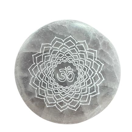 Conjunto de 7 Placas de Carga de Selenite - Chakra