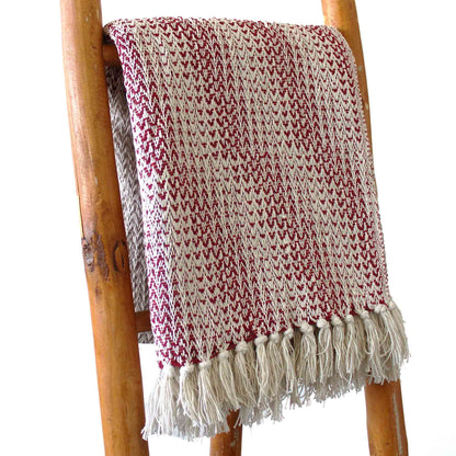 Manta Boho 100% Algodão — Ruby Bicolor