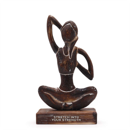 Figura de Yoga em Madeira - Expande a Tua Força