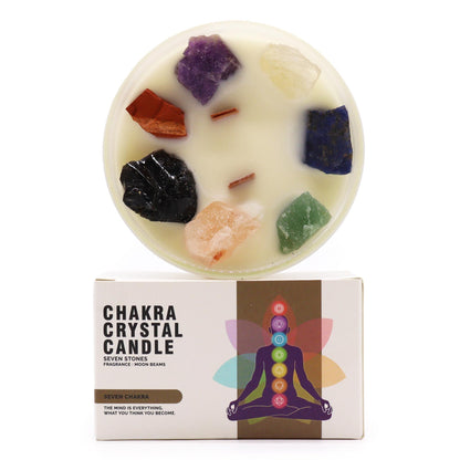 Vela de Cristal Chakra - Sete Chakras