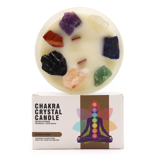 Vela de Cristal Chakra - Sete Chakras