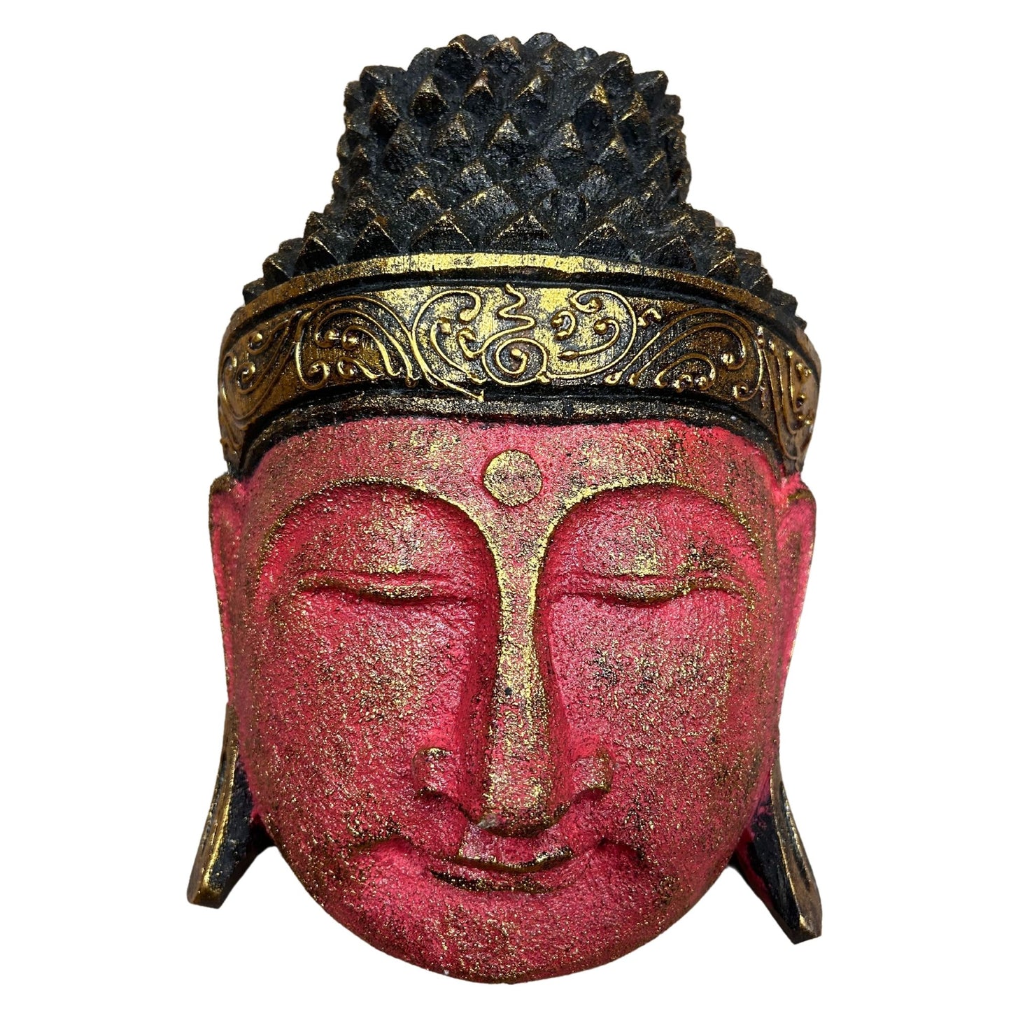 Cabeca de Buda - 25cm - Vermelho Brilhante