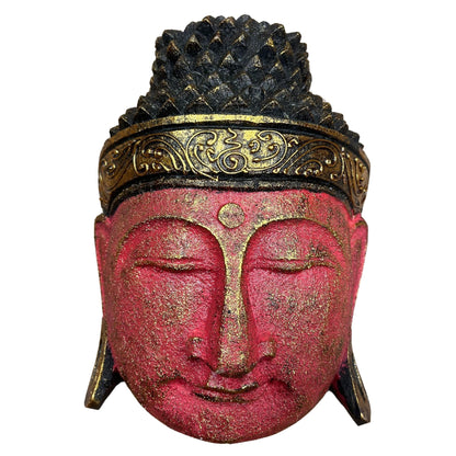 Cabeca de Buda - 25cm - Vermelho Brilhante