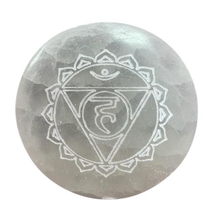 Conjunto de 7 Placas de Carga de Selenite - Chakra