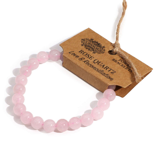 Pulseira Energética de Quartzo Rosa