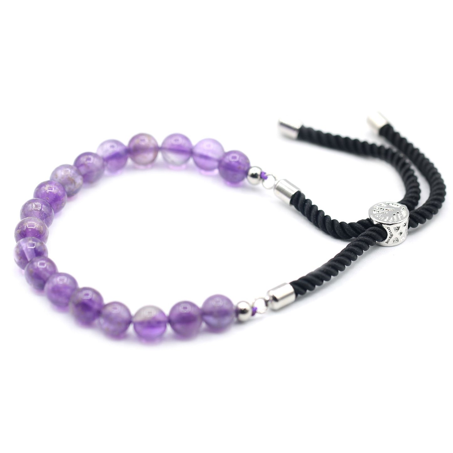Pulseira de Ametista Ajustável