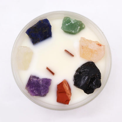 Vela de Cristal Chakra - Sete Chakras