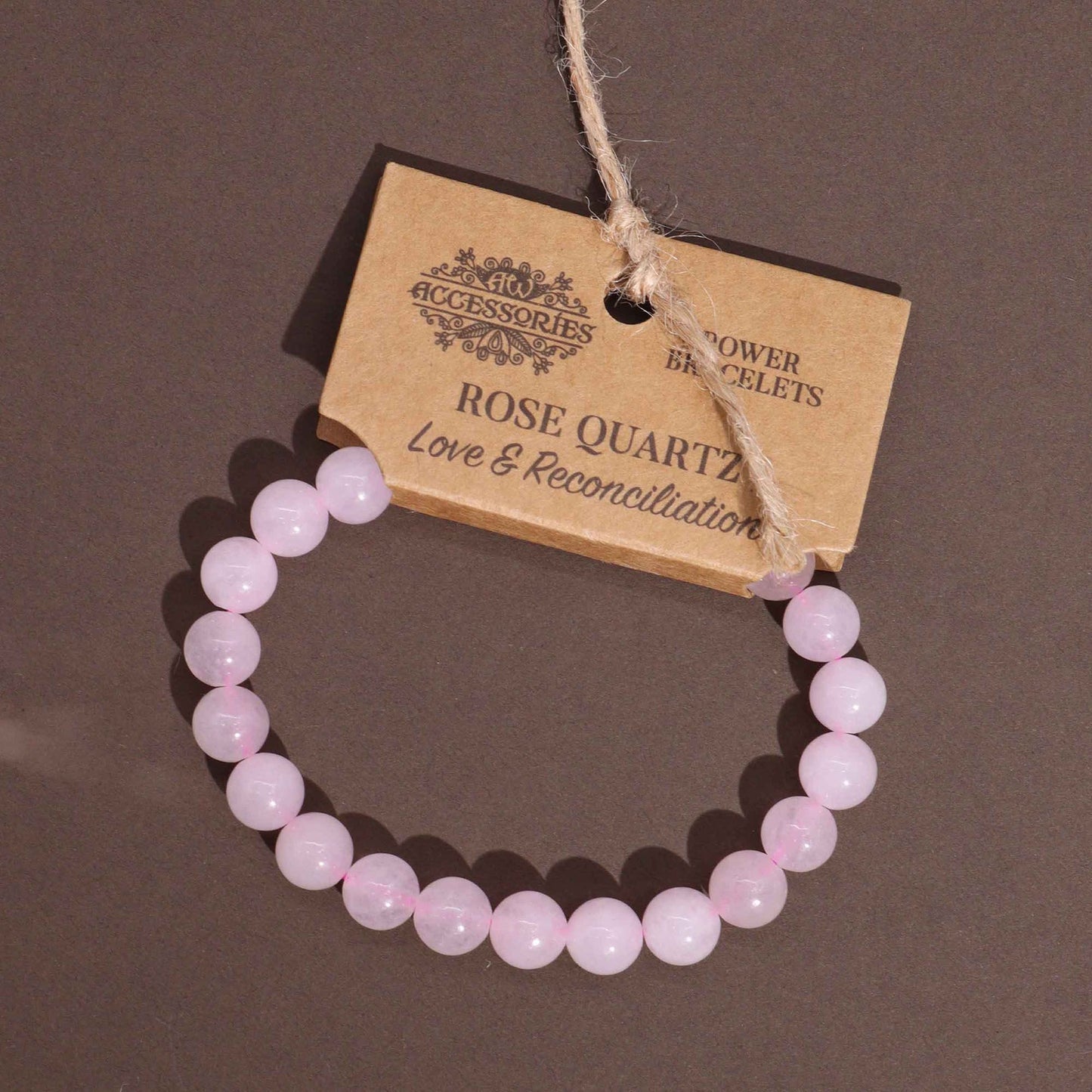 Pulseira Energética de Quartzo Rosa