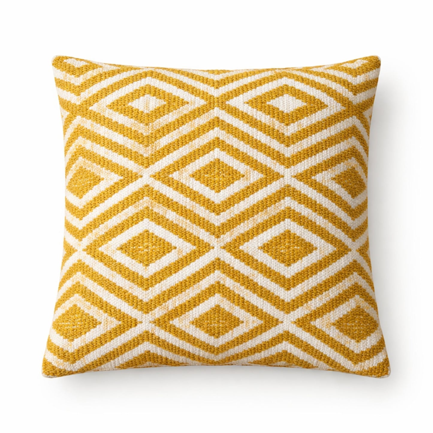 Capa de Almofada Boho 45x45 cm — Diamantes Mostarda