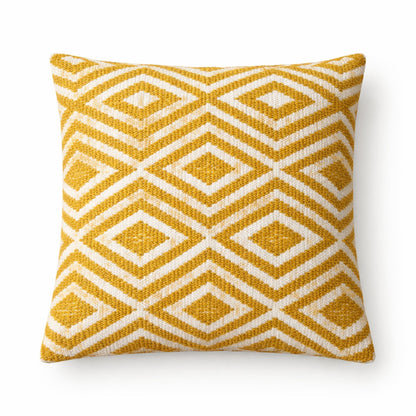Capa de Almofada Boho 45x45 cm — Diamantes Mostarda
