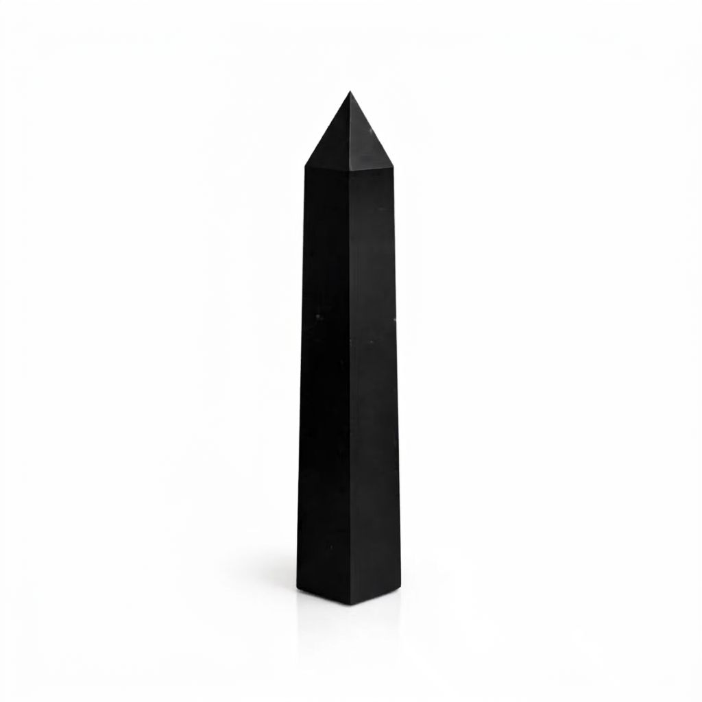 Ponta de Obelisco Turmalina Negra — aprox. 17 cm