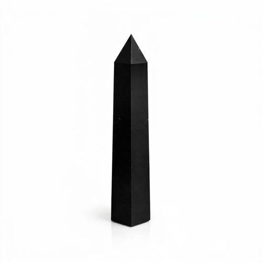 Ponta de Obelisco Turmalina Negra — aprox. 17 cm