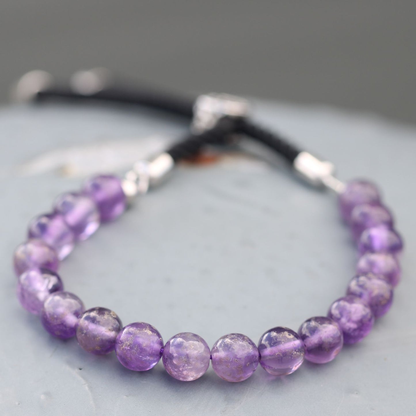 Pulseira de Ametista Ajustável